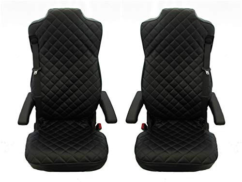 Fundas negras para asiento de camión, para camiones MAN TGA, TGL TGM, TGS, TGX (2 unidades)