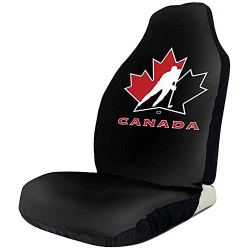 Fundas universales para asientos delanteros de coche con logotipo del equipo nacional de hockey sobre hielo de Canadá, protectores de asientos delanteros para coche, camión y SUV
