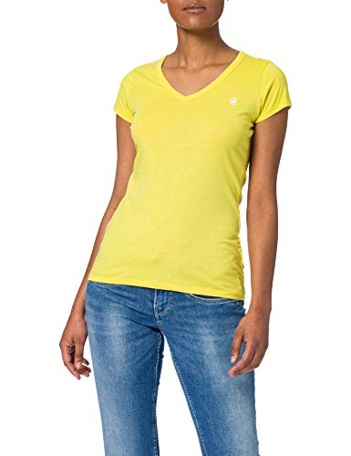 G-STAR RAW Eyben Slim Camiseta, Cab 2757-c339-Casco de Ciclismo, Color Amarillo Brillante, M para Mujer