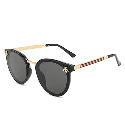 Gafas De Sol Fashion Women's Sunglasses Oval Metal Mark Little Bee Sun'S Sun'S Sun'S Sun'S Sun'S Uv400 Classic Retro Sport Gafas De Conducción-C1