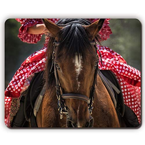 Gaming Mouse Pad mousemat Mouse Pad, Mujer en Vestido Rojo montado en un Caballo, Gaming Office Mousepad P1107 Gaming Mouse Pad mousemat Mouse Pad, Mujer en Vestido Rojo montado en un Caballo, Gaming Office Mousepad P1107