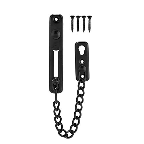 Garosa Cerradura De La Cadena De La Puerta Cerradura De Seguridad Cerradura De La Cerradura De La Cadena Inoxidable Duradera Antirrobo Puerta De Acero Cerradura De La Cadena(Negro 201)