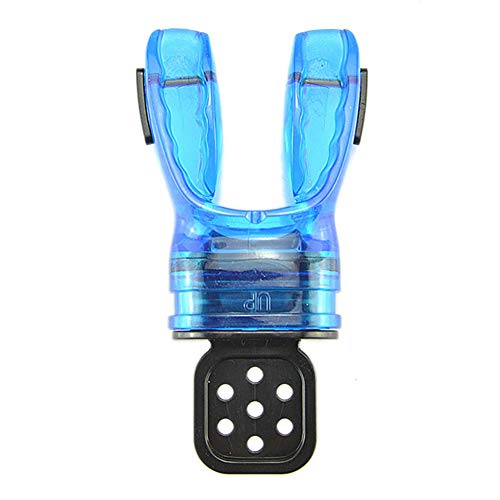 GCDN Boquilla Regulador Confort Moldeable con Equipo de Envoltura de Corbata Equipo de Buceo con respiración subacuática Snorkel práctico Mordida de Silicona para Adultos Buceo(Azul)
