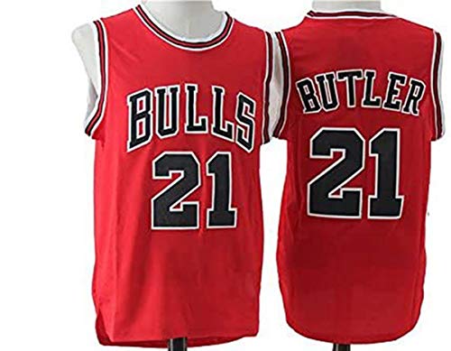GIHI Camiseta De La NBA - Chicago Bulls NBA 21# Camisetas De Jimmy Butler - Camiseta Cómoda Unisex con Chaleco Deportivo De Baloncesto,A,L(175~180CM/75~85KG)