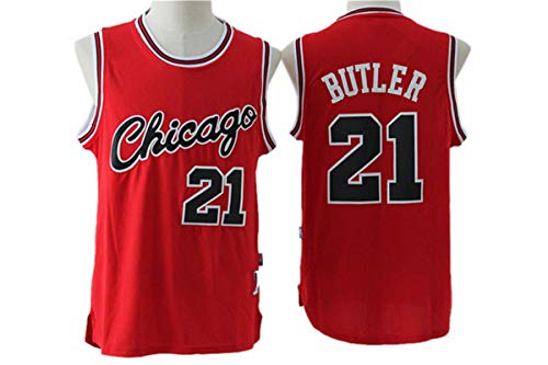 GIHI Camiseta De La NBA para Hombre - Chicago Bulls NBA 21# Camisetas De Jimmy Butler - Ropa De Entrenamiento De Baloncesto De Malla Bordada Retro,A,L(175~180CM/75~85KG)