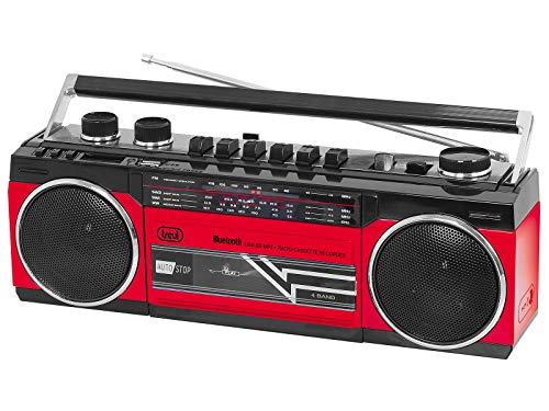 GRABADORA DE Radio Cassette con Bluetooth TREVI RR 501 BT Rojo