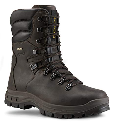 Grisport® Botas de caza para hombre de piel de vacuno Ortler con caña alta, botas de senderismo, impermeables y transpirables, zapatos de trekking, caza, botas de montaña, color Verde, talla 40 EU