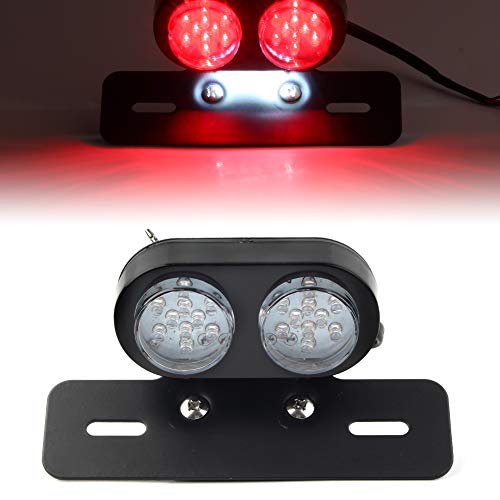 GZYF Luz de matrícula del freno trasero de la motocicleta luz trasera luz trasera luz de giro luz intermitente para ATVs, Dual Purpose Bike, Custom Bobber, Cafe Racer, Clubman, Cruiser, Buggy. GZYF Luz de matrícula del freno trasero de la motocicleta luz trasera luz trasera luz de giro luz intermitente para ATVs, Dual Purpose Bike, Custom Bobber, Cafe Racer, Clubman, Cruiser, Buggy.