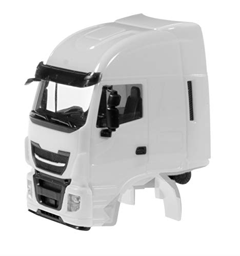 Herpa- Servicio de Piezas de la Cabina del Conductor Iveco Stralis, camión para la artesanía y la recolección, Color Blanco (085045)