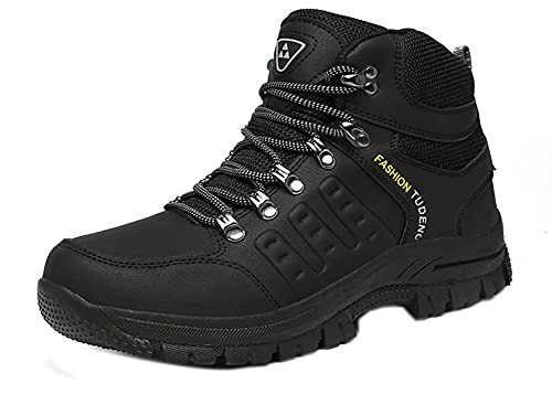Hombres Botas de senderismo senderismo Zapatos de senderismo impermeables antideslizantes Trekking Calzado al aire libre Caza Escalada Montaña Running Sneakers Negro Botas Size7, color, talla 45 EU