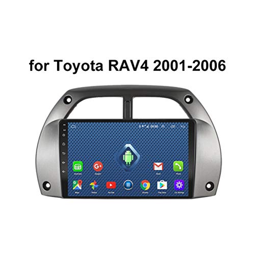 HP CAMP Android 9.0 Car Radio para Toyota RAV4 2001-2006, Car Stereo GPS Navigation Soporte BT/Mirror Link/USB/SWC/Cámara Trasera/FM/Google Map/Multi-Lingual,4G WiFi 1G+16G