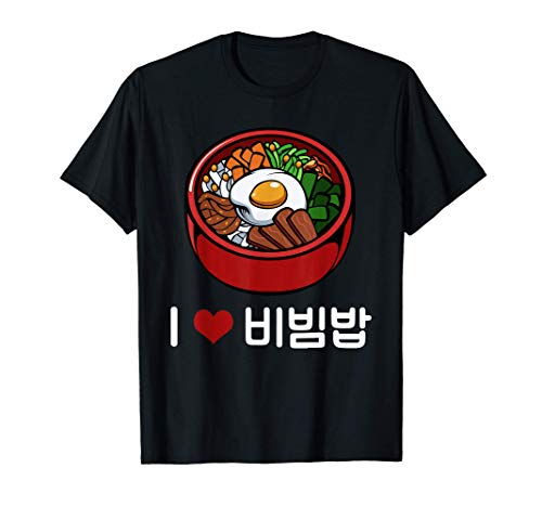 I Love Bibimbap Plato de arroz tradicional coreano Comida Camiseta