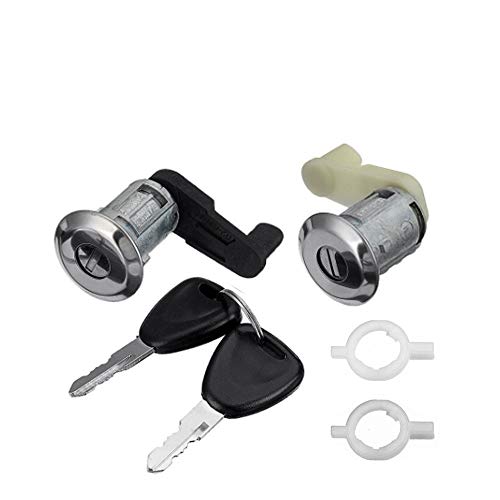 Juego de bombín de cerradura de puerta Coche de ignición izquierdo de la puerta de la puerta de la puerta del cilindro de barril 2 llaves / ajuste for Renault Megane Scenic Clio Master 7701468981 7701 Juego de bombín de cerradura de puerta Coche de ignición izquierdo de la puerta de la puerta de la puerta del cilindro de barril 2 llaves / ajuste for Renault Megane Scenic Clio Master 7701468981 7701