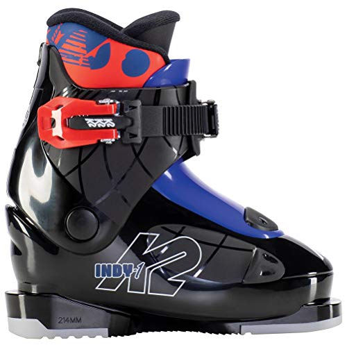 K2 Indy-1 Botas de esquí, Niños, Negro, Azul y Rojo, Mondo: 18.5 (EU: 30.5 / UK: 11 / US: 12)