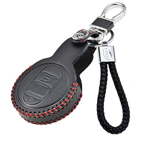 KASER Carcasa Funda de Piel Llaveros para Mini Cooper S Clubman Cabrio Countryman 2013-2017 3 Botones Keyless Cover de Cuero Sintético Protección Llave Mando Coche KASER Carcasa Funda de Piel Llaveros para Mini Cooper S Clubman Cabrio Countryman 2013-2017 3 Botones Keyless Cover de Cuero Sintético Protección Llave Mando Coche