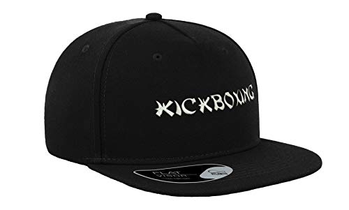 Kick Boxing Martial Artes - Gorra de béisbol para combate de MMA bordada, visera plana, unisex Noir (Opal) Talla única