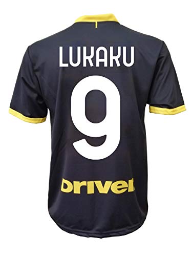 L.C. SPORT Camiseta del Inter Romelu Lukaku 9, réplica autorizada para niño (tallas 2, 4, 6, 8, 10, 12), adulto (S, M, L, XL) (M Adulto)