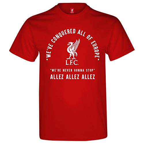 Liverpool FC - Camiseta Oficial para Hombre - Final de la Champions League 2019 Madrid - Rojo Conquered - S