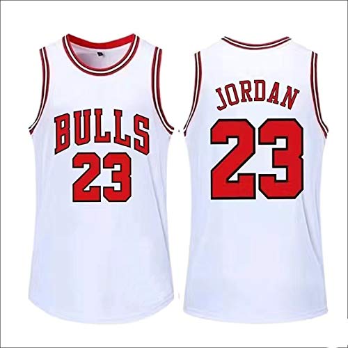 LMSNB Michael Basketball Jordan Jersey Chicago Home Bulls Jersey 1997-1998 Temporada Clásicos Auténtico Jugador Jersey Blanco Chaleco Deportivo