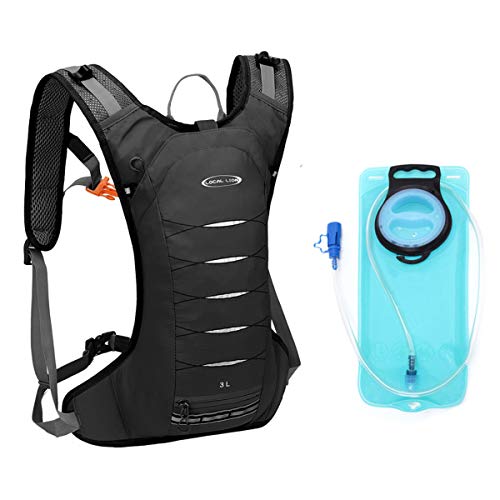 Local Lion 3L Mochila Ligera de Hidratación Pequeña para Ciclismo y Trail Running Impermeable y Transpirable con Vejiga de Agua 2L