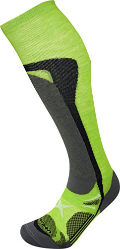 Lorpen T3 - Calcetines de esquí y montañismo unisex T3, Unisex Hombre, S3SM, verde, XL