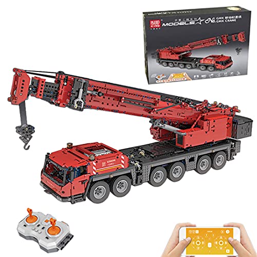 LYCH Grúa para camión con mando a distancia, Mould King 17013, 4460 bloques de construcción de sujeción, camión con mando a distancia y motor, tamaño grande, compatible con Lego Technic