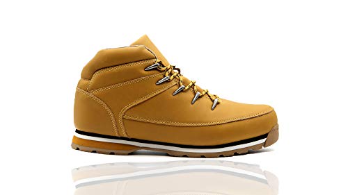 Mapleaf Hombre Botas Botines Zapatos Invierno Botas de Nieve Cálido Aire Libre Boots Urbano Senderismo Esquiar Caminando Botas Amarillio -43