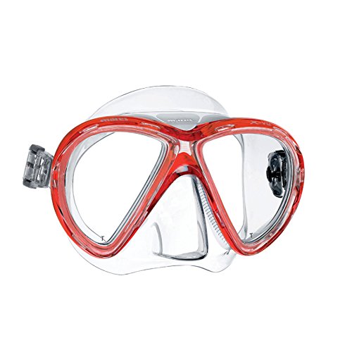 Mares X-VU - Gafas de Buceo Unisex, Rojo/Transparente, Talla Bx