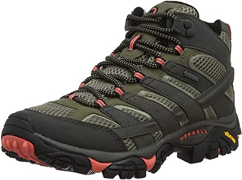 Merrell MOAB 2 Mid GTX, Botas de Senderismo Mujer, Gris Beluga Olive, 40 EU