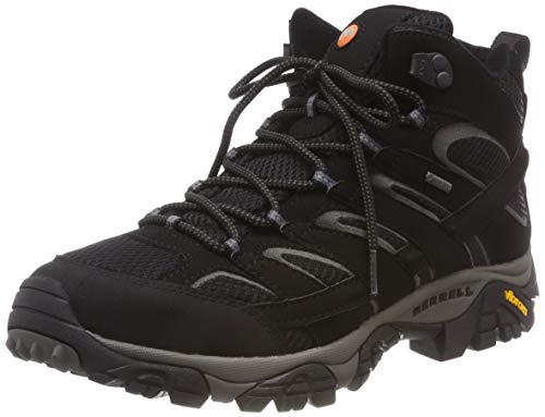 Merrell MOAB 2 Mid GTX, Botas de Senderismo, Sintético Mujer, Negro (Black), 37.5 EU Merrell MOAB 2 Mid GTX, Botas de Senderismo, Sintético Mujer, Negro (Black), 37.5 EU