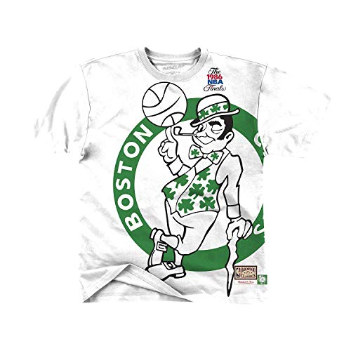 Mitchell & Ness NBA Big Face Boston Celtics - Camiseta, color blanco Blanco XXL