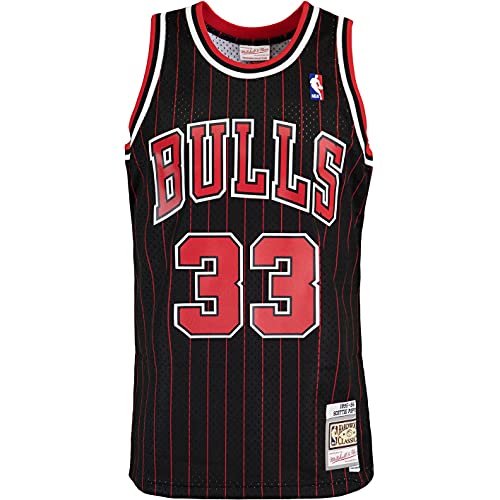 Mitchell & Ness Swingman Scottie Pippen Chicago Bulls 95/96 - Camiseta (talla XXL), color negro