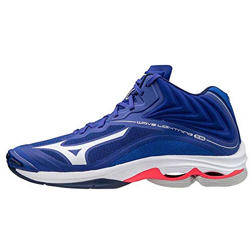 Mizuno Wave Lightning Z6 Mid, Zapatillas de Voleibol Unisex Adulto, Reflex Blue C/White/DivaPink, 42 EU
