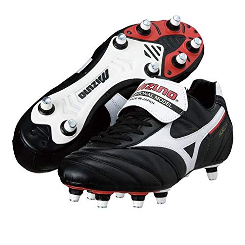 Morelia II Si - Botas de fútbol con tacos de aluminio, empeine de piel Negro Size: 39 1/3 EU