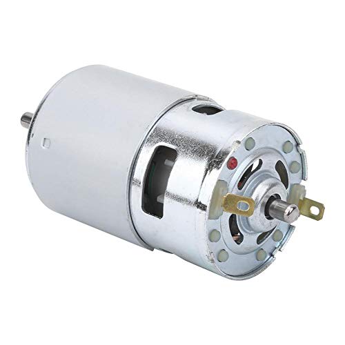 Motor de 12-24V 775 DC, Motor de DC de Gran Par En Miniatura de Alta Velocidad y Baja Corriente de Arranque Con Rodamientos de Bolas Dobles En La Parte Delantera y Trasera