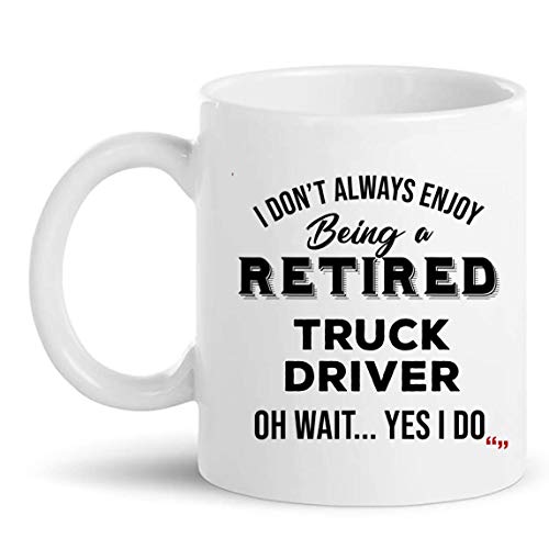 N\A aza de Conductor de camión Jubilado Taza de café Camiseta de Conductor de Camionero Jubilado Transportador de Regalos - Industria de Camiones Regalos de jubilación para compañeros de Trabajo