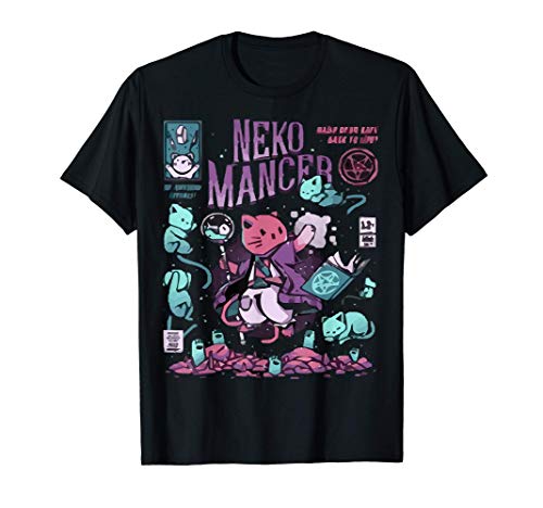 Neko Mancer Japón Asia Gato fideos de gato palillos comida Camiseta