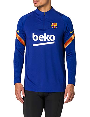 NIKE FC Barcelona Temporada 2020/21-FCB M NK Dry Strk Dril TOPCD6000-458 Camiseta, Unisex, Deep Royal Blue/Deep Royal Blue/Amarillo/Amarillo Full spon-Coach, L