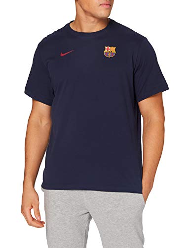 NIKE FC Barcelona Temporada 2020/21-FCB M NK Dry tee Core MATCHCD1224-451 Camiseta de Juego, Unisex, Obsidian, 2XL