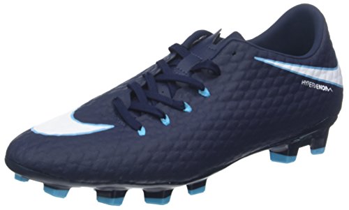 Nike Hypervenom Phelon III FG, Botas de fútbol Hombre, Azul (Obsidian/Blanco/Azul Gamma/Glacial 414), 44.5 EU