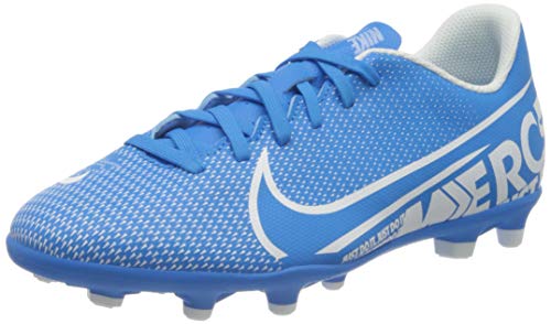 Nike Jr. Mercurial Vapor 13 Club MG, Botas de fútbol Unisex niño, Multicolor (Blue Hero/White/Obsidian 414), 36.5 EU