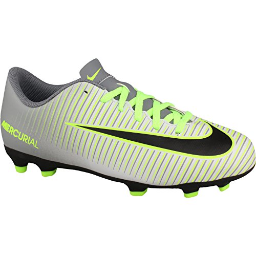 Nike JR Mercurial Vortex III FG, Botas de fútbol para Niños, Plateado (Pure Platinum/Black-Ghost Green), 33 1/2 EU