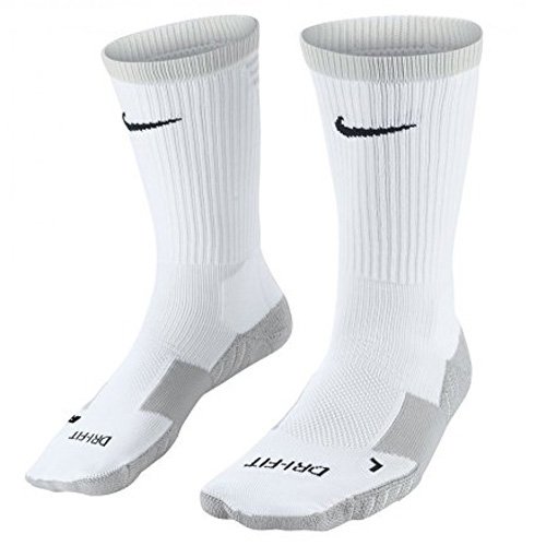 Nike Team MatchFit Core Crew Sock - Calcetines de fútbol unisex, gris / negro / plateado, 34-38