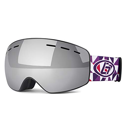 NiñO Gafas De Esquí Gafas Esqui Snowboard Nieve Espejo Para Hombre Mujer Adultos Juventud JóVenes Chicos Chicas Anti Niebla Gafas De Esquiar 100％ ProteccióN Uv Antiniebla Y Antideslumbrante