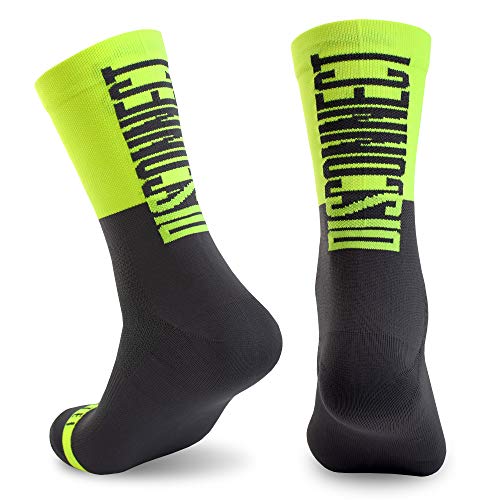 NORTEI Calcetines para Ciclismo, MTB y Running de Caña Alta para Hombre y Mujer – Disconnect (S-M (38-42)) NORTEI Calcetines para Ciclismo, MTB y Running de Caña Alta para Hombre y Mujer – Disconnect (S-M (38-42))