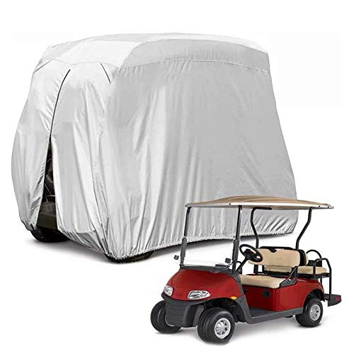 NXL Cubierta Funda para Buggy Carro De Golf Polvo Impermeable, Cubierta De Carro De Revestimiento De PVC Adicional para Coche Club para 2 4 Pasajeros del Carro De Golf,S
