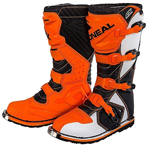O'NEAL | Botas de Motocross | Enduro de Motocicleta | Paneles de plástico moldeados por inyección, hebillas de fácil ajuste, interior de malla de aire | Bota RIDER EU naranja | Naranja | Talla 42/9