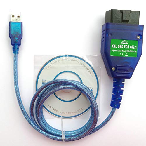 OTKEFDI KKL 409.1 OBD USB Interfaz,Herramienta de diagnóstico KKL 409.1 OBD2 - Escáner KKL OBDII Cable OBD KKL 409.1