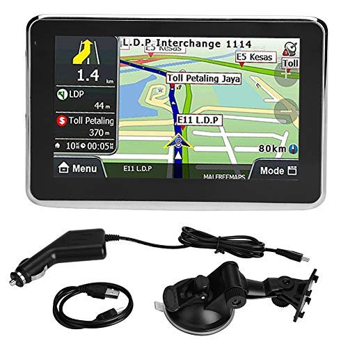 Pantalla táctil del dispositivo de navegación GPS de 5 pulgadas 256 MB 8 GB Universal para automóvil Camión MP3 FM Mapa de Europa/Mapas de por vida/Tráfico en vivo/Estacionamiento en vivo/Aler