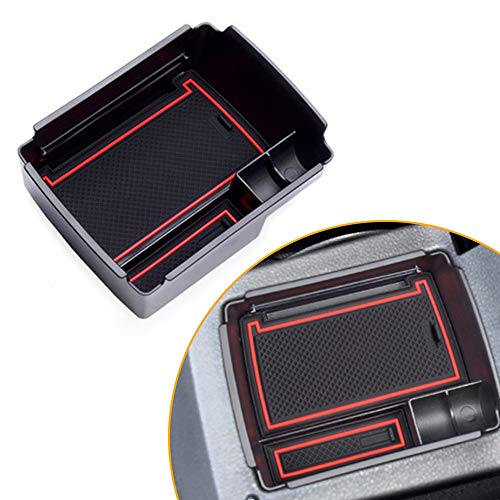 Para V W Golf 7 Caja de almacenamiento del apoyabrazos Con tapete antideslizante Car Central Consola interior para reposabrazos Para V W Golf 7 Caja de almacenamiento del apoyabrazos Con tapete antideslizante Car Central Consola interior para reposabrazos